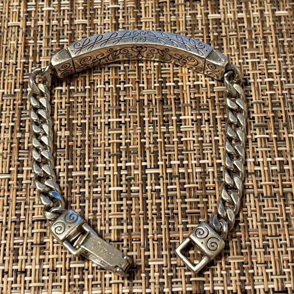 Brighton Sisters ID Bracelet Retired Silver-Plated Heart Link 7.75” Gift - Picture 7 of 10